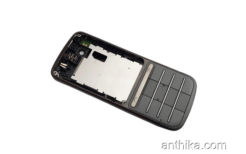 Nokia C3-01 Kapak Kasa Tuş  Original Full Housing Dark Gray New