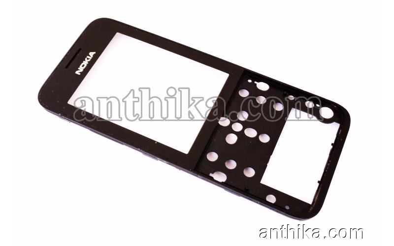 Nokia Asha 207 208 Kapak Original Front Cover Black Used