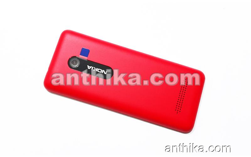 Nokia 206 Asha Kapak Original Battery Cover Red New 02501K2