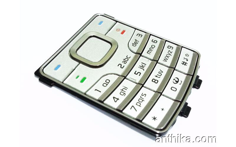 Nokia 6500 Classic Tuş Orjinal Keypad Silver