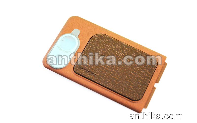 Nokia 7390 Kapak Original Battery Cover Brown New 0256611