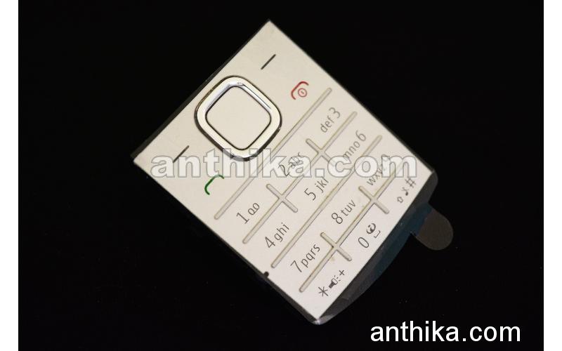 Nokia X2 X2-00 Tuş Original Keypad Silver New