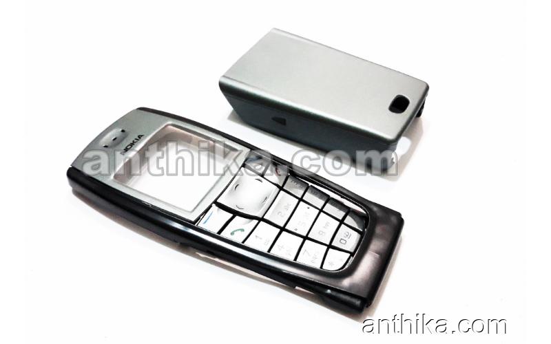 Nokia 6220 Kapak Tuş High Quality Xpress on Cover Gray with Keypad New