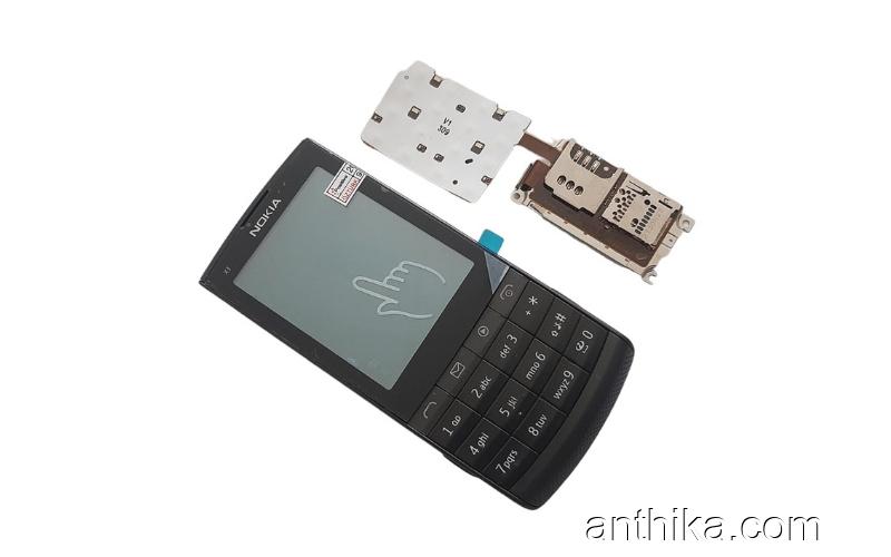 Nokia X3-02 Kapak Kasa Tuş Dokunmatik Sim Flex Original Full Housing