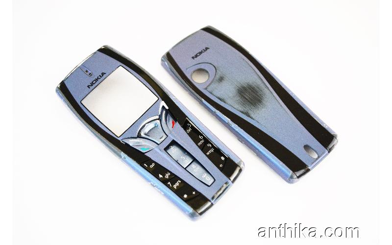 Nokia 7250 7250i Kapak Original Xpress on Cover Keypad Blue