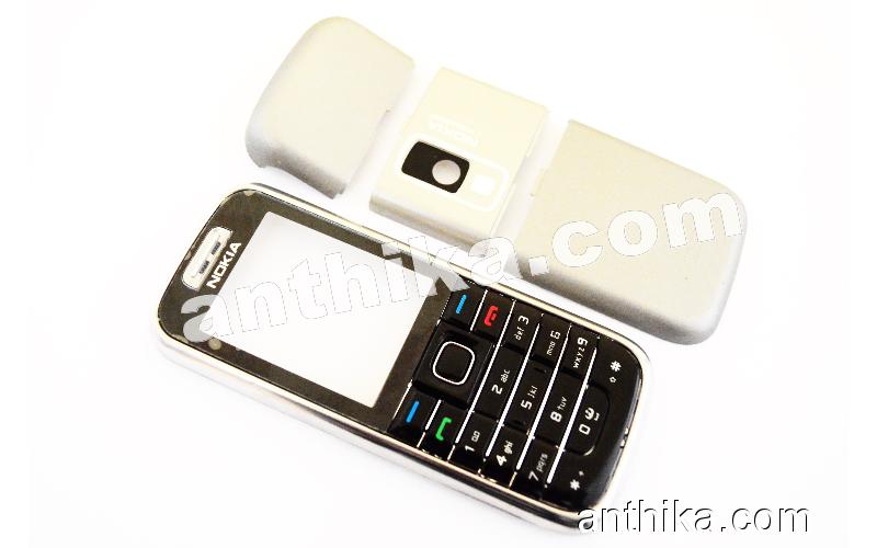 Nokia 6233 Kapak Tuş High Quality Cover and Keypad Black Grey New