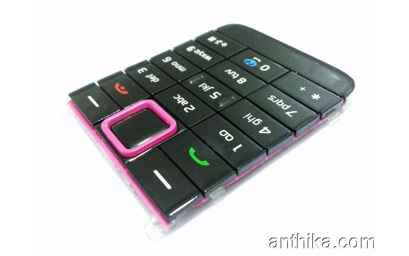 Nokia 3500 Classic Tuş Orjinal Keypad Black Pink