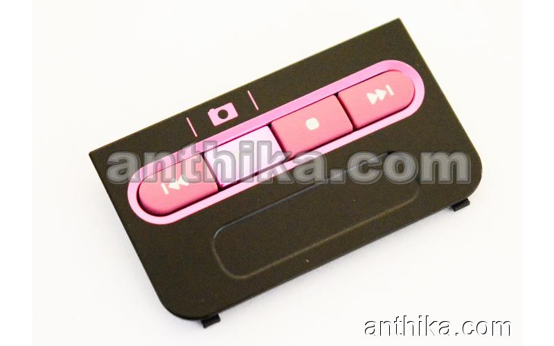 Nokia 3250 Tuş Çerçeve Original Media Keypad Frame Black Pink New