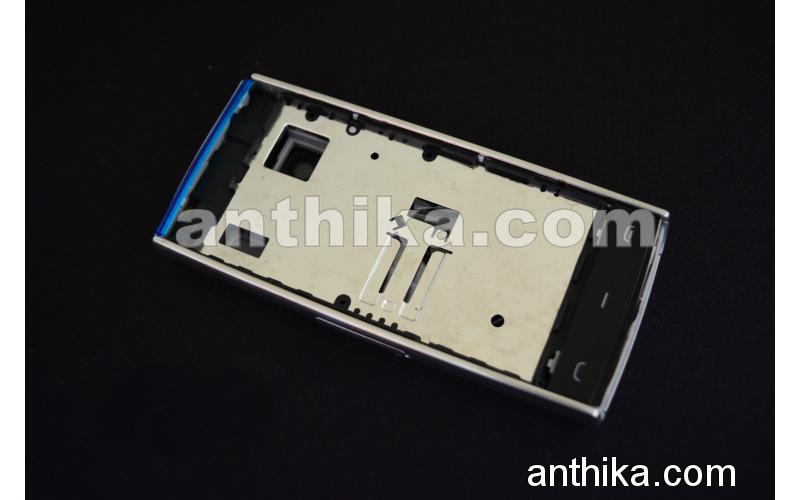 Nokia X6 X6-00 Kapak Kasa Original Full Housing Silver Blue New