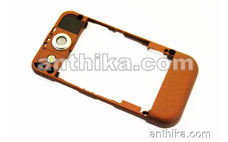 Nokia 7390 Kasa Şarj Soketi Original Middle Cover System Conn Brown