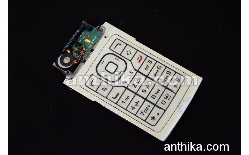 Nokia N76 Tuş Board Original UI Keypad Board Vibra Motor Silver Used