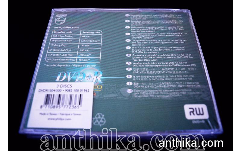Philips DVD+R 4.7 GB Boş CD DVD CD 3 Adet Tek Pakette