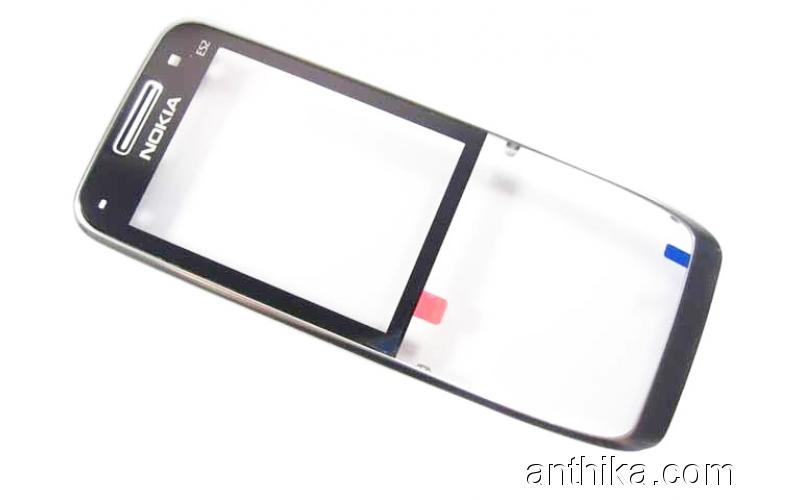 Nokia E52 Kapak Orjinal Front Cover Silver Black New 0257156