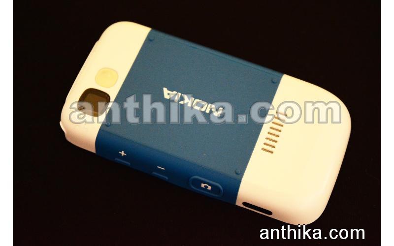 Nokia 5200 5300 Kapak Original Battery Cover White Blue New