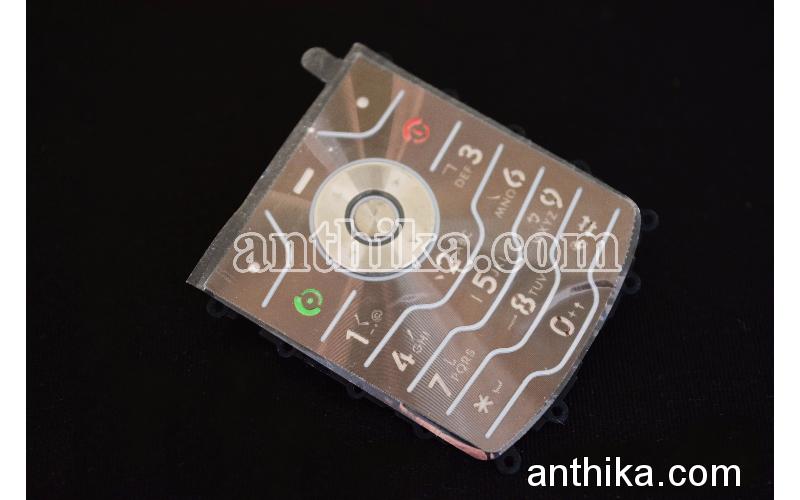 Motorola L7 Tuş Original Keypad Dark Grey New