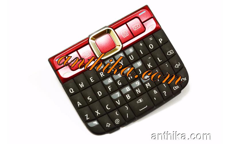 Nokia E63 Tuş Orjinal Keypad Black Red New