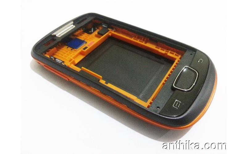 Samsung S5570 Kapak Tuş Kasa Orjinal Full Housing Black Orange New