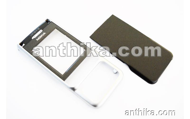 Nokia 3230 Kapak Takım Original Cover Silver Black New