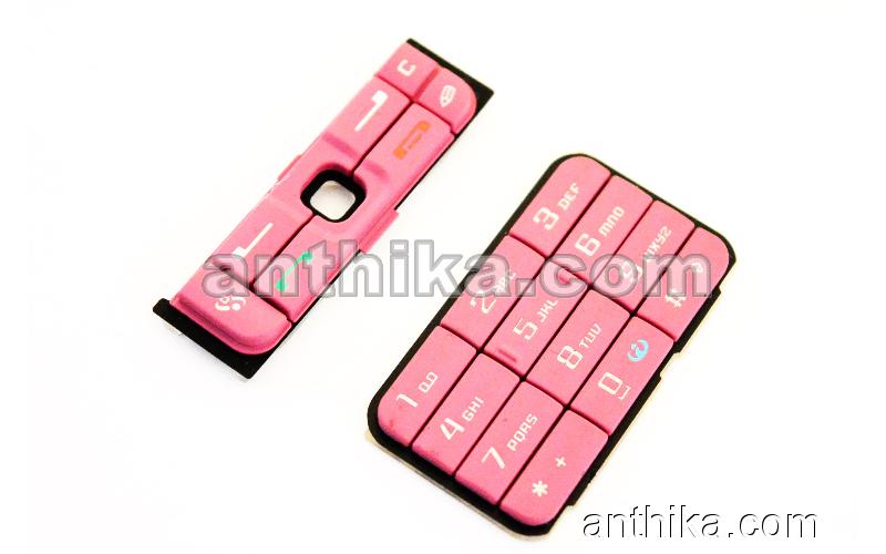 Nokia 3250 Tuş Original Menu Numeric Keypad Pink New