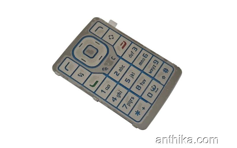 Nokia N76 Tuş Original Keypad Silver Blue New