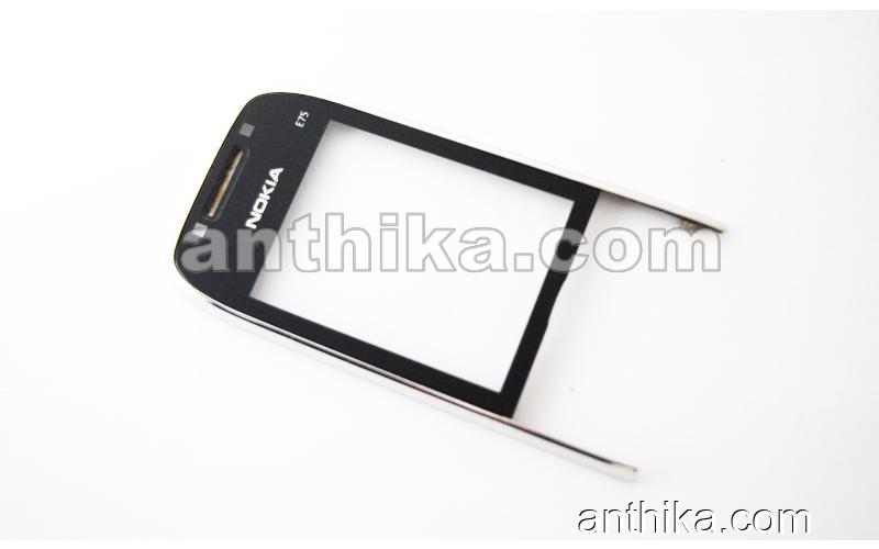 Nokia E75 Kapak Original Front Cover Black Used