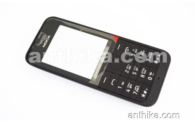 Nokia 220 Kapak Tuş Good Quality Front and Battery Cover Keypad Black