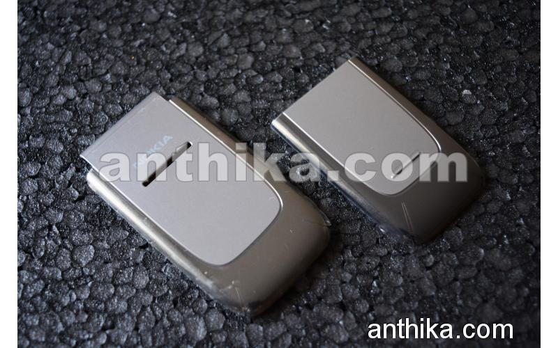 Nokia 6060 Kapak Original Front and Battery Cover Silver New