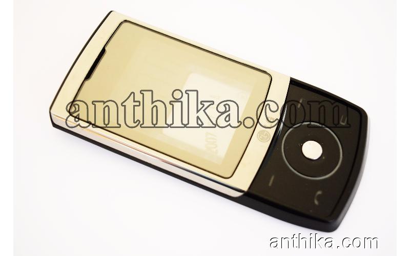 LG KE500 Kapak Tuş Original Middle Cover Silver Black Used