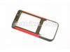 Nokia 5610 XpressMusic Kapak Speaker Original Front Cover Black Red