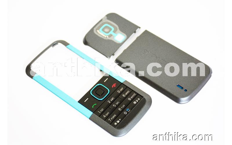 Nokia 5000 Kapak Tuş Original Xpress on Cover Keypad Blue Grey New