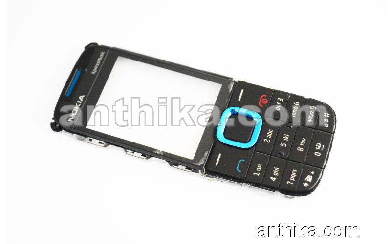 Nokia 5130 Lens Tuş Ön Panel Original Front Cover Glass Keypad Blue New