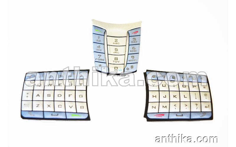 Nokia 6820 6822 Tuş Set Original Menu Qwerty Keypad Blue New