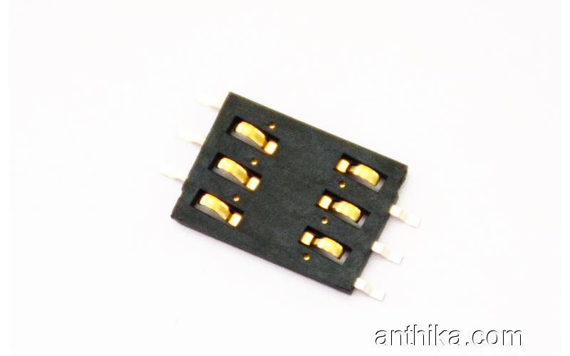 Nokia 5402001 6600 6820 6822 Sim Kart Yuva SMD SIM CONN 2X3POL