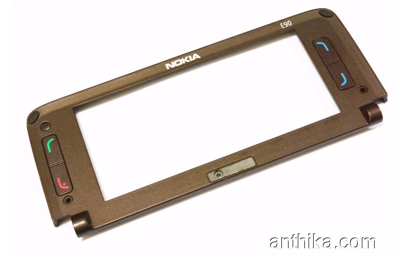 Nokia E90 Ekran Çerçeve Original PDA Display Cover C Cover Mocca Used