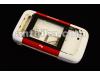 Nokia 5200 Kapak Kasa Kızak Original Housing Red White Used-2