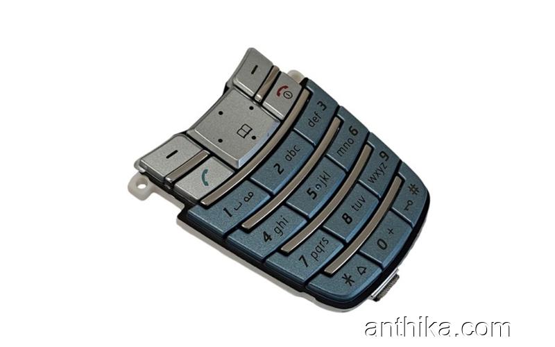 Siemens AX75 Tuş Original Keypad Silver Blue New