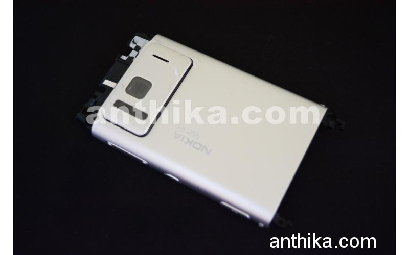 Nokia N8 N8-00 Kasa Original Middle Cover Back Cover Silver Used - 34