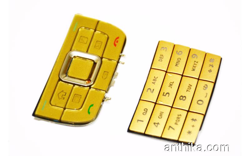 Nokia E66 Tuş Orjinal Keypad Gold New