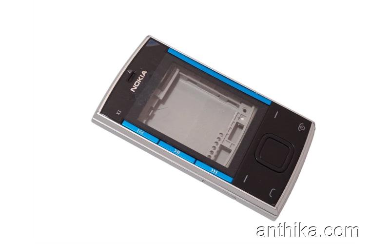 Nokia X3-00 Kapak Kasa Tuş Soket Buzzer Original Full Housing Silver New