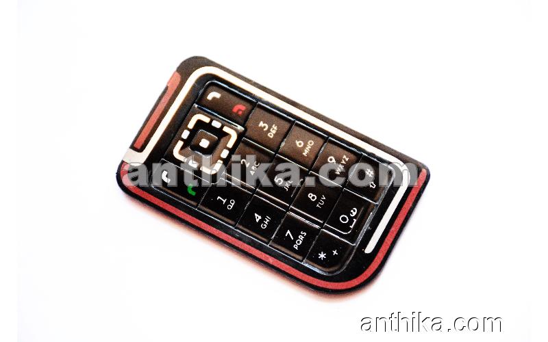 Nokia 7270 Tuş Original Keypad Black Red New