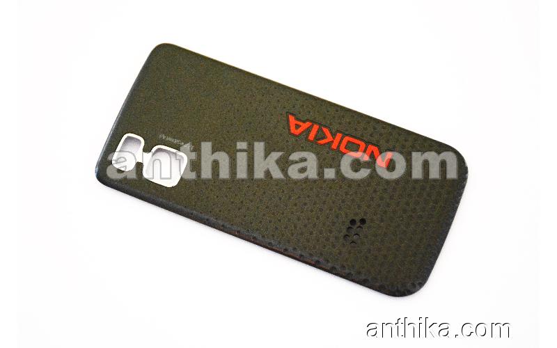 Nokia 5610 XpressMusic Kapak Original Battery Cover Black Red Used