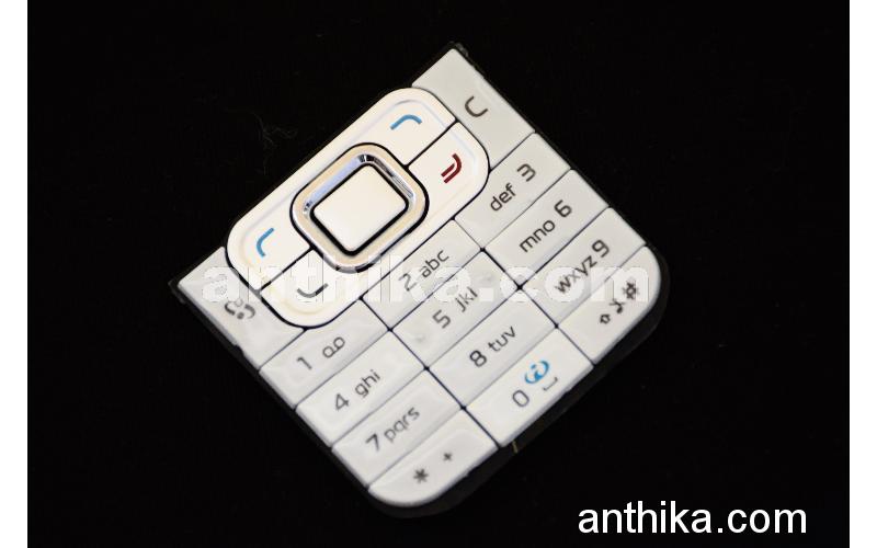 Nokia 6120 Classic Tuş Original Keypad White New