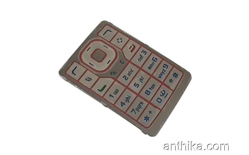Nokia N76 Tuş Original Keypad Silver Red New