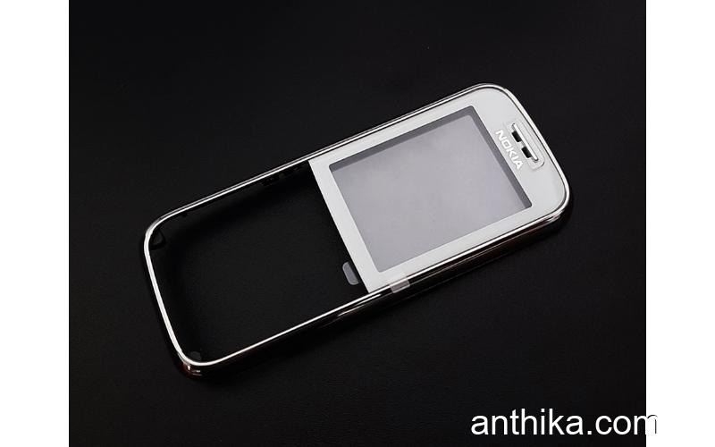 Nokia 6233 Kapak Original Front Cover Silver White New