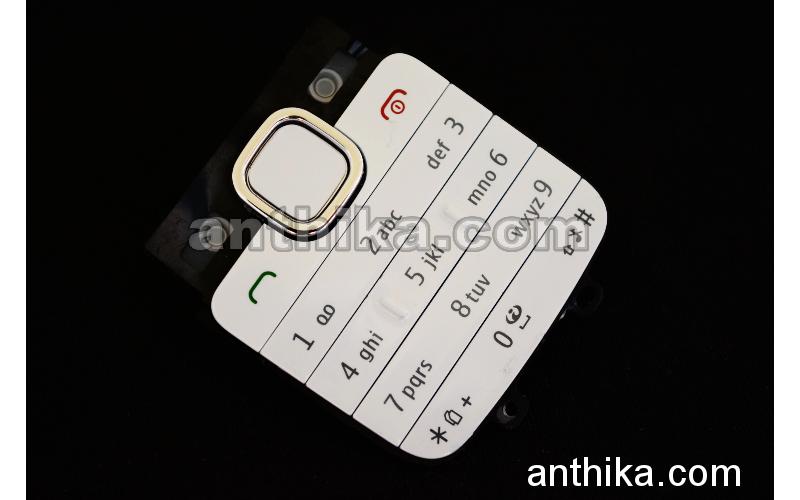 Nokia C2 C2-00 Tuş Original Keypad White New