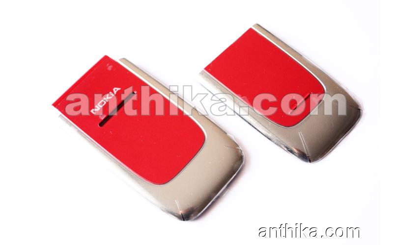 Nokia 6060 Kapak Original Front and Battery Cover Red New