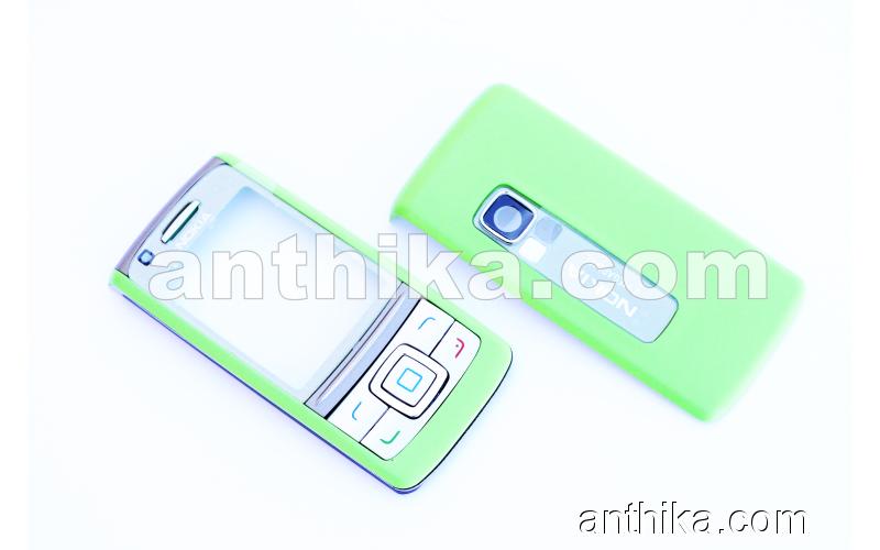 Nokia 6280 Kapak Tuş Good Quality Xpress on Cover Green Promosyon