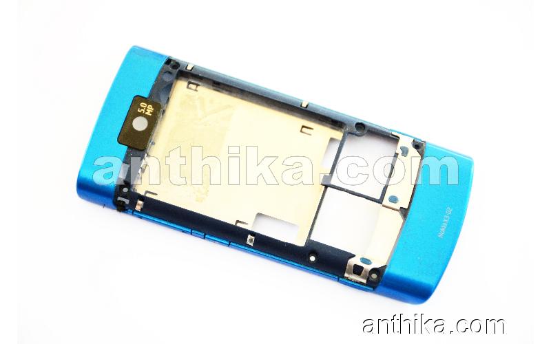 Nokia X3-02 Kasa Original Back Cover Middle Cover Blue Used