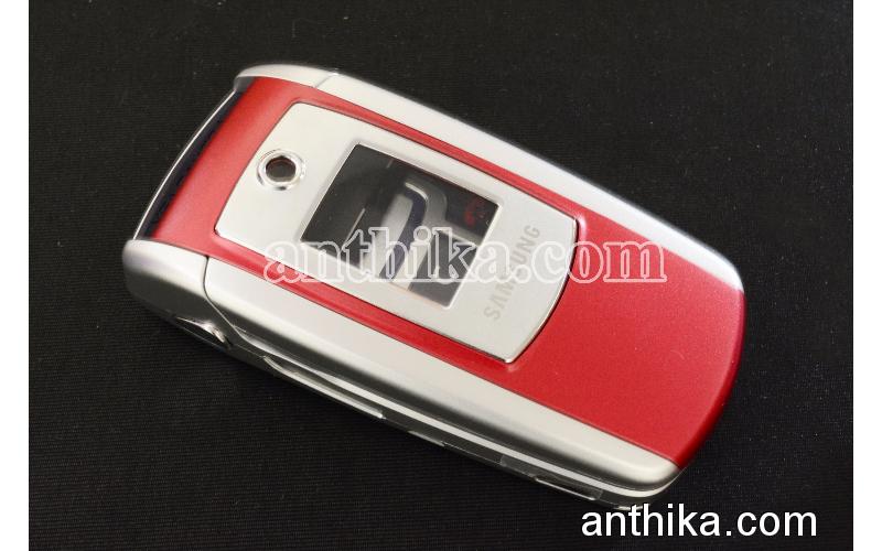 Samsung E700 Kapak Kasa Tuş Orjinal Full Housing Red New