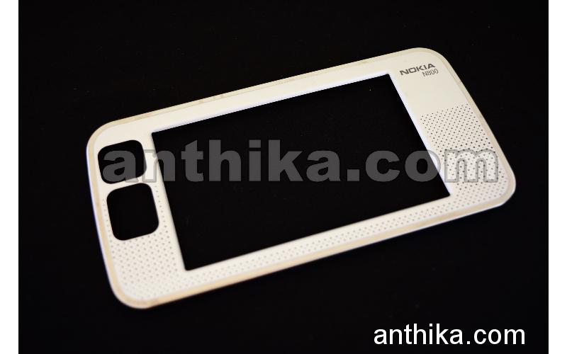 Nokia N800 Kapak Original Front Cover Silver New